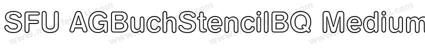 SFU AGBuchStencilBQ Medium字体转换